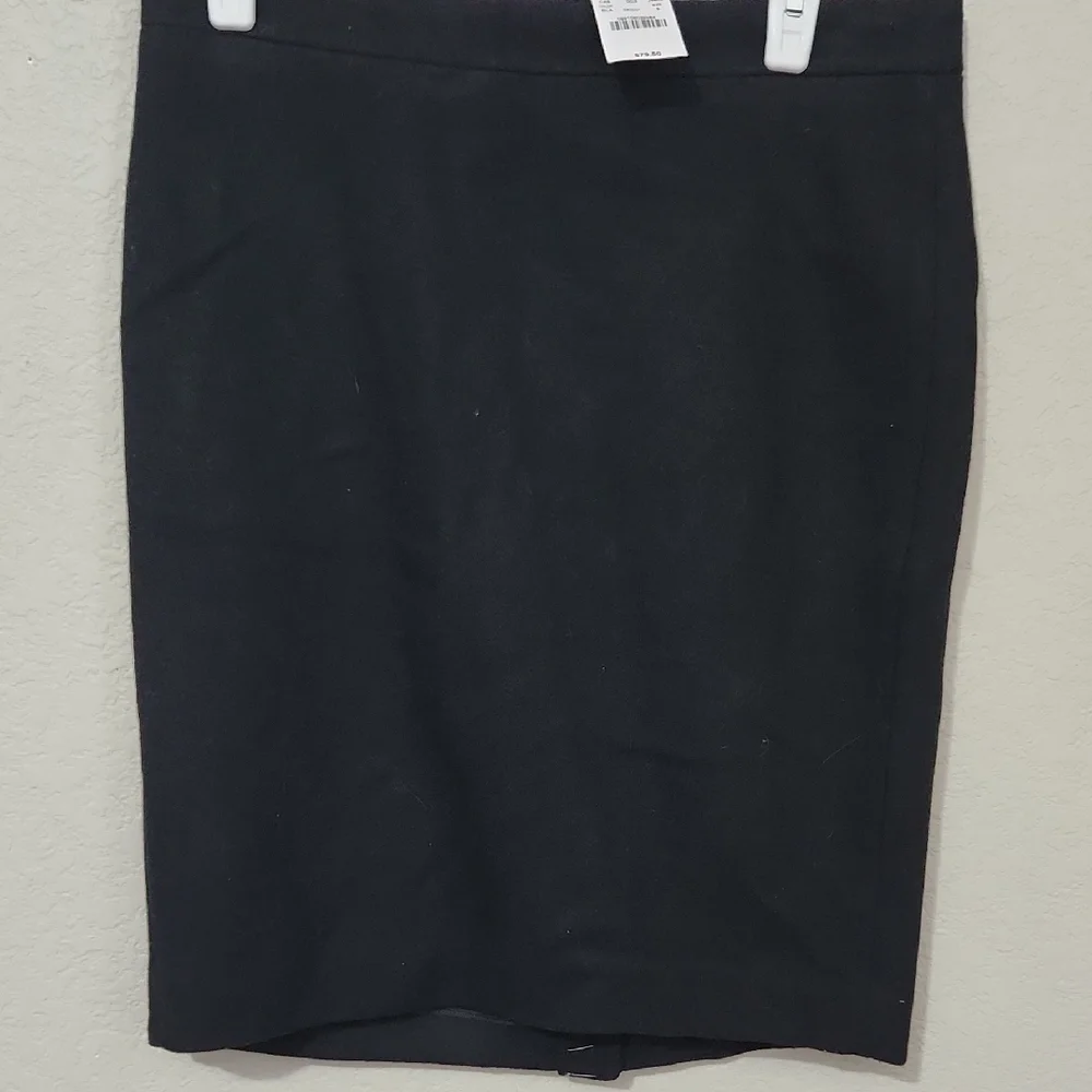 J Crew Mercantile Skirt Women's Size 6 Black Wool Polyester Blend Nwt NEW